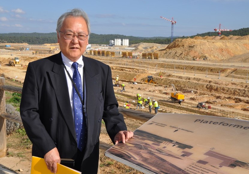 On his visit to ITER, Masaaki Sato, the new Consul General of Japan in Marseille, met with Director-General Osamu Motojima and toured the ITER work site. (Click to view larger version...)